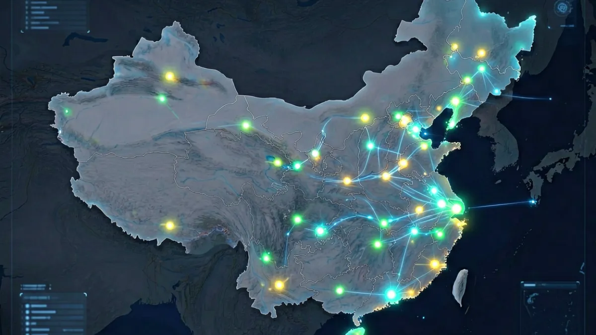 技术人员分析免费视频平台CDN节点分布与加载速度关系的示意图